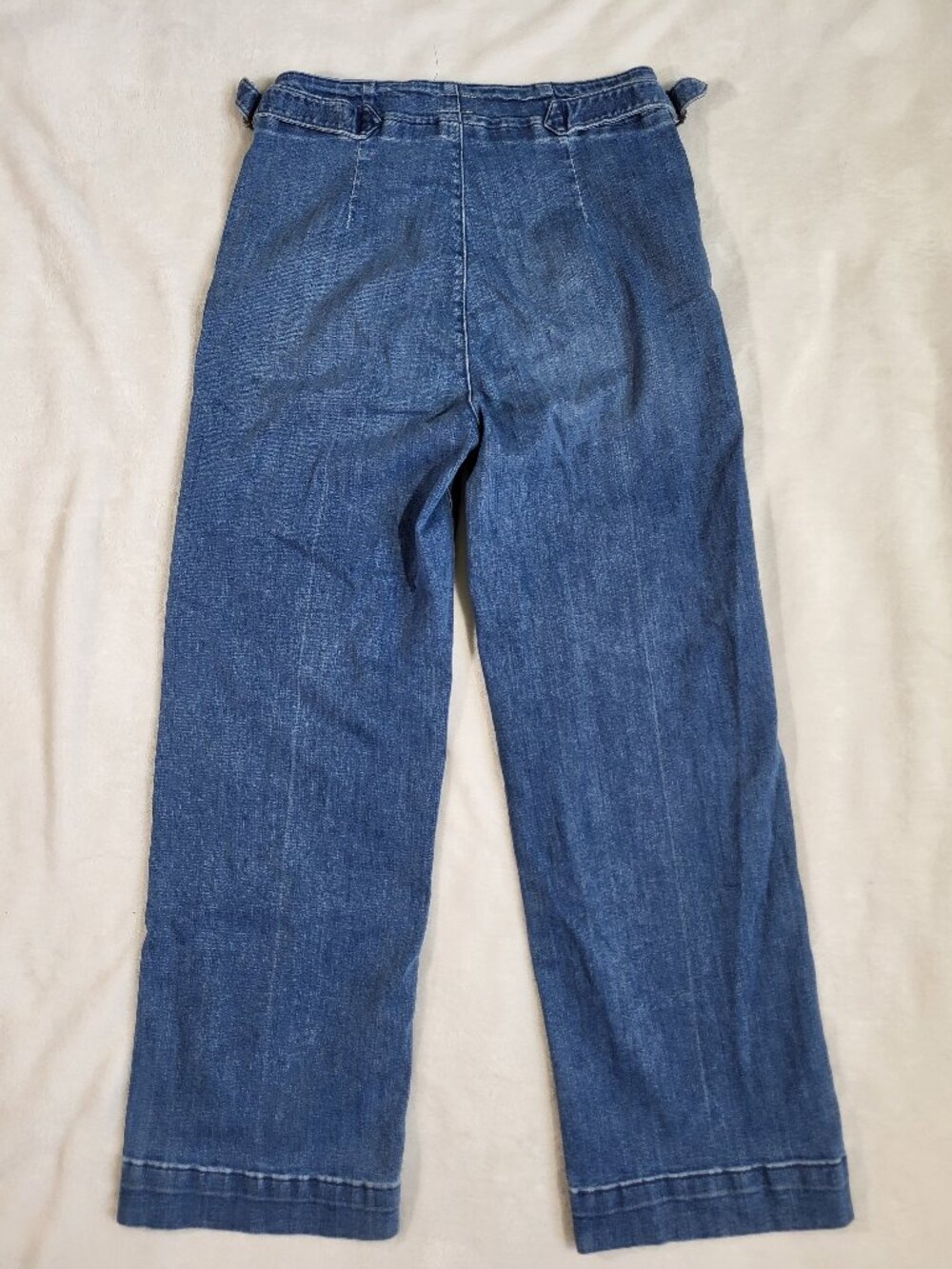 Mother The Cinch Greaser Ankle Jeans in Sorry I'm Staring Wide Leg Boho Coastal - Picture 12 of 14